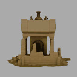 Steampunk Ancient Ruins Building 001 3Dモデルのプレビュー