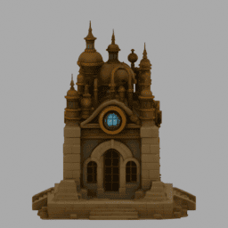 Steampunk Ancient Ruins Building 004 3Dモデルのプレビュー