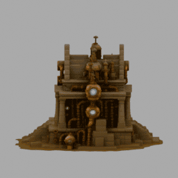 Steampunk Ancient Ruins Building 006 3Dモデルのプレビュー