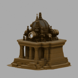 Steampunk Ancient Ruins Building 017 free 3D model preview