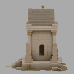 Steampunk Ancient Ruins Building 020 free 3D model preview