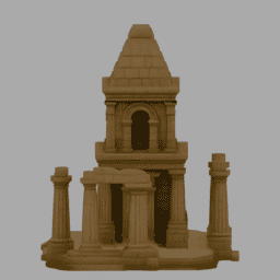 Steampunk Ancient Ruins Building 029 free 3D model preview