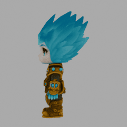 CrystalHairHuman SteamPunk 001 free 3D model preview