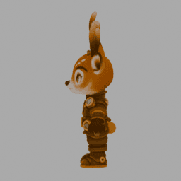 Deer SteamPunk 001 free 3D model preview