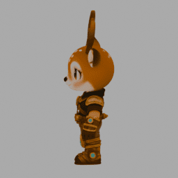 Deer SteamPunk 002 free 3D model preview