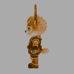 Deer SteamPunk 003 free 3D model preview