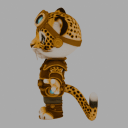 Jaguar SteamPunk 001 free 3D model preview