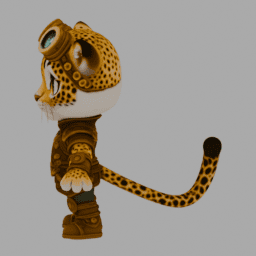 Jaguar SteamPunk 002 free 3D model preview