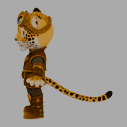 Jaguar SteamPunk 003 free 3D model preview