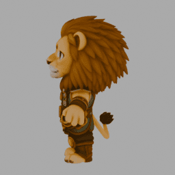 Lion SteamPunk 003 free 3D model preview