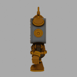 Steampunk ClockRobot ToyStyle 001 free 3D model preview