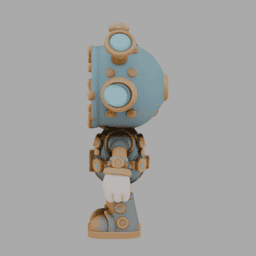 Steampunk ClockRobot ToyStyle 012 free 3D model preview