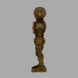 Steampunk GearRobot 004 free 3D model preview
