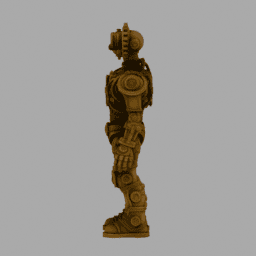 Steampunk GearRobot 005 free 3D model preview
