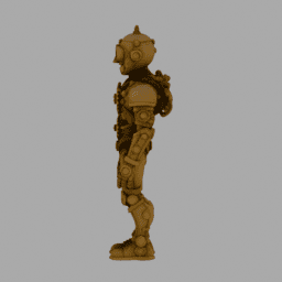 Steampunk GearRobot 013 free 3D model preview