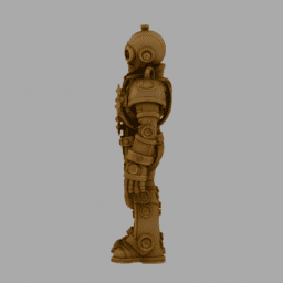 Steampunk GearRobot 015 free 3D model preview