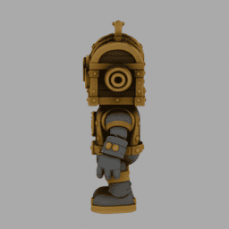 Steampunk Iron TreasureChestPeaple ToyStyle 002 free 3D model preview