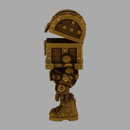 Steampunk Iron TreasureChestPeaple ToyStyle 007 free 3D model preview