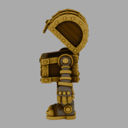 Steampunk Iron TreasureChestPeaple ToyStyle 008 free 3D model preview