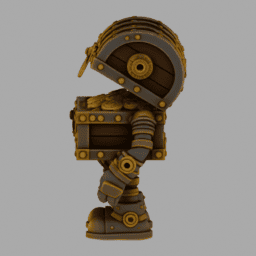 Steampunk Iron TreasureChestPeaple ToyStyle 009 free 3D model preview