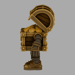 Steampunk Iron TreasureChestPeaple ToyStyle 010 free 3D model preview