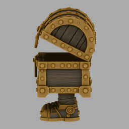 Steampunk Iron TreasureChestPeaple ToyStyle 011 free 3D model preview