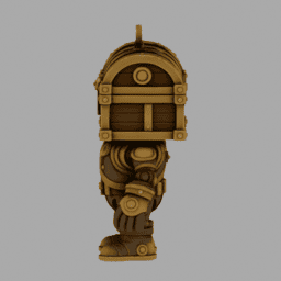 Steampunk Iron TreasureChestPeaple ToyStyle 013 free 3D model preview