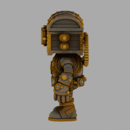 Steampunk Iron TreasureChestPeaple ToyStyle 016 free 3D model preview