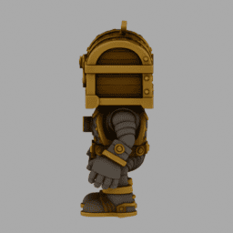 Steampunk Iron TreasureChestPeaple ToyStyle 017 free 3D model preview