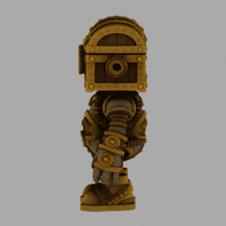Steampunk Iron TreasureChestPeaple ToyStyle 019 free 3D model preview