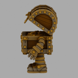Steampunk Iron TreasureChestPeaple ToyStyle 020 free 3D model preview