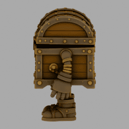 Steampunk Iron TreasureChestPeaple ToyStyle 023 free 3D model preview