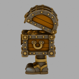 Steampunk Iron TreasureChestPeaple ToyStyle 025 free 3D model preview