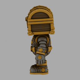 Steampunk Iron TreasureChestPeaple ToyStyle 026 free 3D model preview