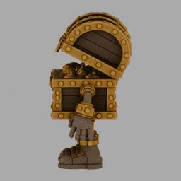 Steampunk Iron TreasureChestPeaple ToyStyle 027 free 3D model preview