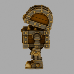 Steampunk Iron TreasureChestPeaple ToyStyle 028 free 3D model preview