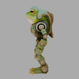 Steampunk Machine Robot Frog 002 free 3D model preview