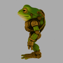 Steampunk Machine Robot Frog 008 free 3D model preview