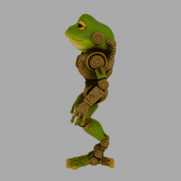 Steampunk Machine Robot Frog 012 free 3D model preview