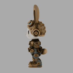 Steampunk MechanicalRabbit Chibi TPose 001 free 3D model preview