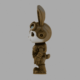 Steampunk MechanicalRabbit Chibi TPose 002 free 3D model preview