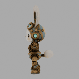 Steampunk MechanicalRabbit Chibi TPose 005 free 3D model preview