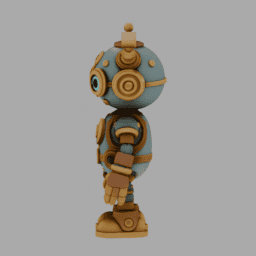 Steampunk Robot ToyStyle 001 free 3D model preview