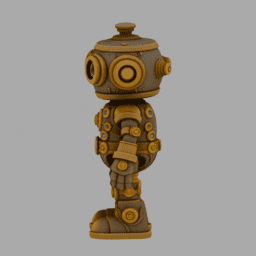 Steampunk Robot ToyStyle 002 free 3D model preview