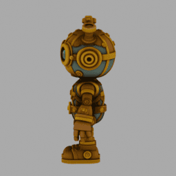 Steampunk Robot ToyStyle 003 free 3D model preview