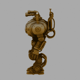 Steampunk SteamTank Robot 011 free 3D model preview