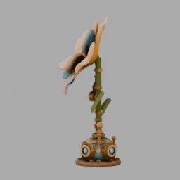 Steampunk Flower SomeColor 004 free 3D model preview