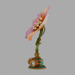 Steampunk Flower SomeColor 005 free 3D model preview
