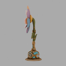 Steampunk Flower SomeColor 006 free 3D model preview