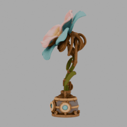 Steampunk Flower SomeColor 009 free 3D model preview